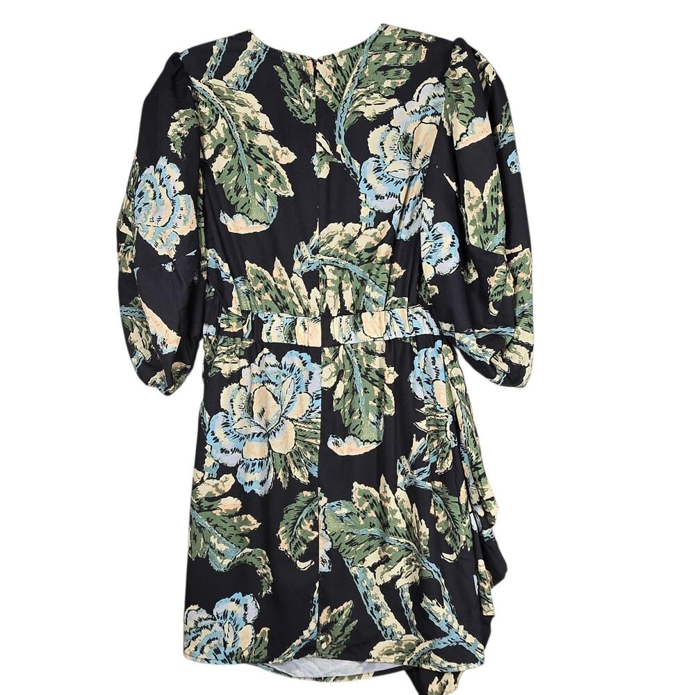 Rhode Pia Dress Womens 4 Multicolor Floral Puff Sleeve Ruched Sheath Mini Tulip - Picture 6 of 11